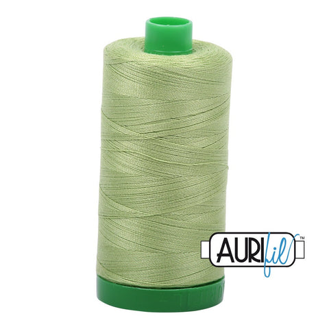 AURIFIL 2882 Light Fern Green MAKO 40 Weight Wt 1000m 1094y Spool Quilt Cotton Quilting Thread
