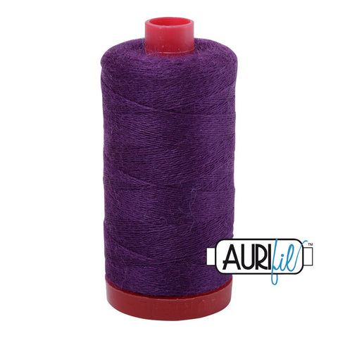 Aurifil LANA WOOL 8551 Purple 12 Weight Wt 350 Meters 383 Yards Spool Quilt Wool Quilting Thread