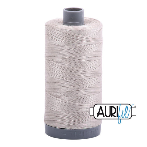 AURIFIL 6725 Moon Dust Grey Gray MAKO 28 Weight Wt 750m 820y Spool Quilt Cotton Quilting Thread