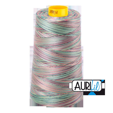 AURIFIL FORTY3 Cone 3817 Marrakesh Rainbow Variegated Mako Cotton 40/3 Weight Triple Ply 3000 M 3280 Yds Thread