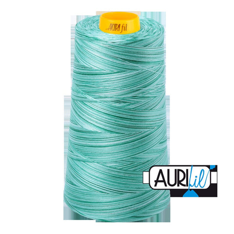 AURIFIL FORTY3 Cone 4662 Creme de Menthe Variegated Mako Cotton 40/3 Weight Triple Ply 3000 M 3280 Yds Thread