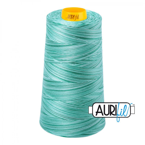 AURIFIL FORTY3 Cone 4662 Creme de Menthe Variegated Mako Cotton 40/3 Weight Triple Ply 3000 M 3280 Yds Thread