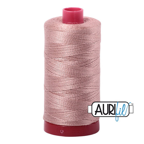 AURIFIL 2375 Antique Blush Mauve Pink Granny Panty Pink MAKO 12 Weight Wt 350M 356Yd Spool Quilt Cotton Quilting Thread