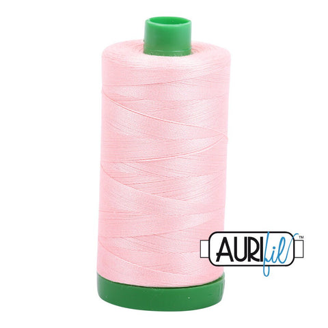 AURIFIL 2415 Blush MAKO 40 Weight Wt 1000m 1094y Spool Peony Baby Pink Rose Quilt Cotton Quilting Thread