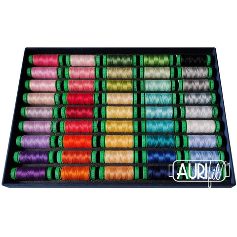 Aurifil Best Selection 2020 Collection 40 weight wt Mako Cotton Quilting Thread Set of 45 ABSC2020-40