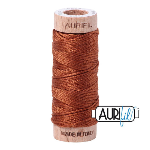 AURIFIL Floss Aurifloss 2155 Cinnamon Rust Orange Brown MAKO 6 Strand 18 yards Embroidery Cotton Thread Spool