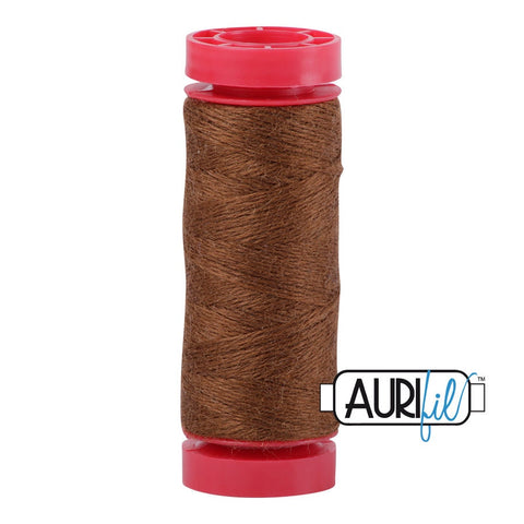 Aurifil LANA WOOL 8340 Bronze Brown 12 Weight Wt 50 Meters 54 Yards Spool Quilt Wool Quilting Thread
