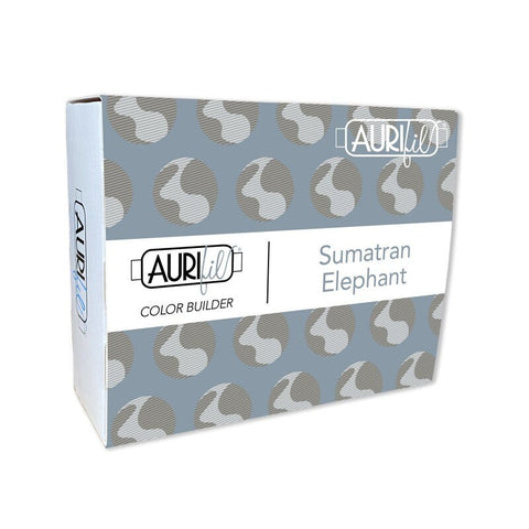 Aurifil SUMATRAN ELEPHANT Color Builder Mako Cotton 40 Weight Wt Large Spool Grey Gray Dove Quilting Thread Set of 3 2600 2610 5004