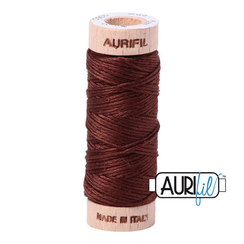 AURIFIL Floss Aurifloss 2360 Chocolate Brown Bark MAKO 6 Strand 18 yards Embroidery Cotton Thread Spool