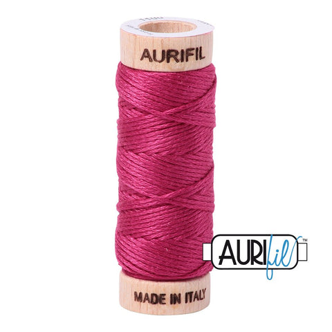 AURIFIL Floss Aurifloss 1100 Red Plum Pink MAKO 6 Strand 18 yards Embroidery Cotton Thread Spool