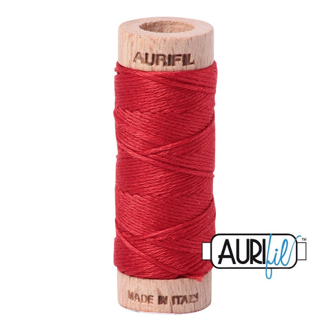AURIFIL Floss Aurifloss 2265 Lobster Red MAKO 6 Strand 18 yards Embroidery Cotton Thread Spool
