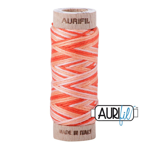 AURIFIL Floss Aurifloss 4659 Mango Mist Orange Variegated MAKO 6 Strand 18 yards Embroidery Cotton Thread Spool