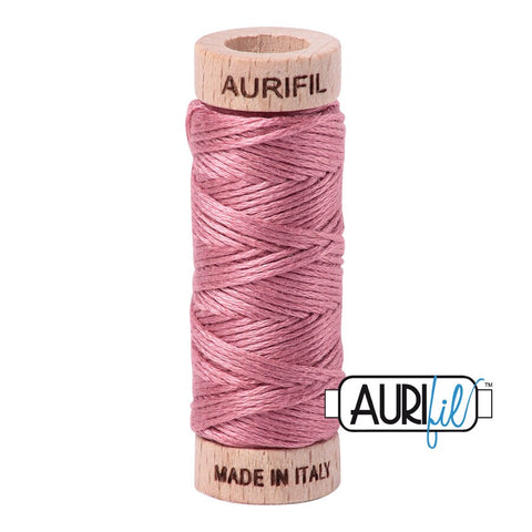 AURIFIL Floss Aurifloss 2445 Victorian Rose Blush Mauve Pink MAKO 6 Strand 18 yards Embroidery Cotton Thread Spool