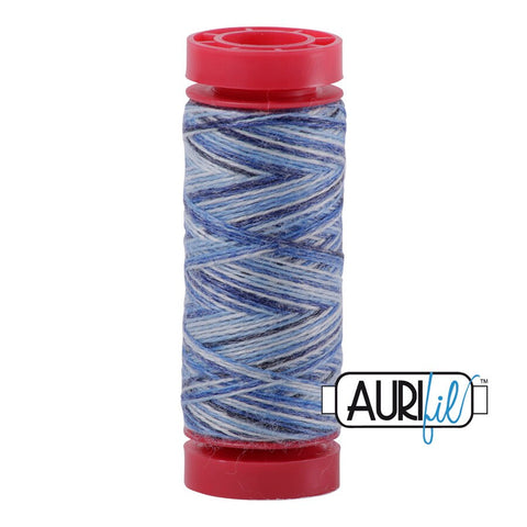 Aurifil BLUEBERRY Blue Color Builder 12 Weight Wt LANA Wool Acrylic 50m 54y Wool Applique Thread Set of 3 Spools 8009 8780 8092
