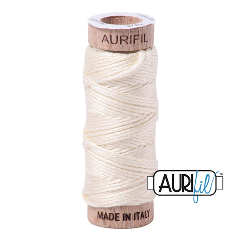 AURIFIL Floss Aurifloss 2026 Chalk Off White Neutral MAKO 6 Strand 18 yards Embroidery Cotton Thread Spool