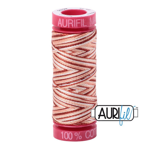 AURIFIL 4656 Cinnamon Sugar Variegated Mako 12 Weight Wt 50 Meters 54 Yards Spool Quilt Cotton Quilting Thread