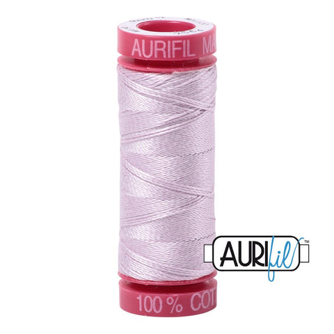AURIFIL 2564 Pale Lilac Purple MAKO 12 Weight Wt 54 Yards Spool Quilt Cotton Quilting Thread