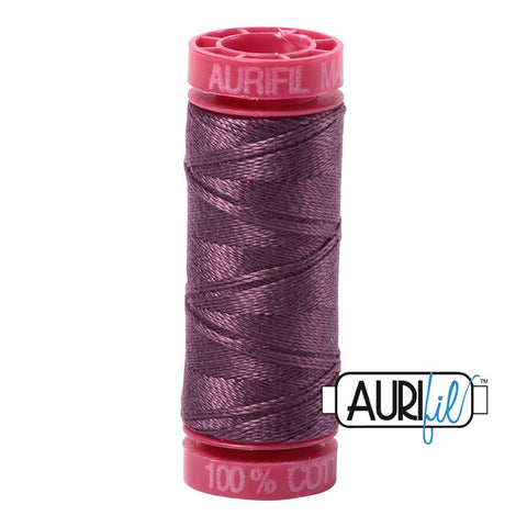 AURIFIL 2568 Mulberry Purple MAKO 12 Weight Wt 54 Yards Spool Quilt Cotton Quilting Thread
