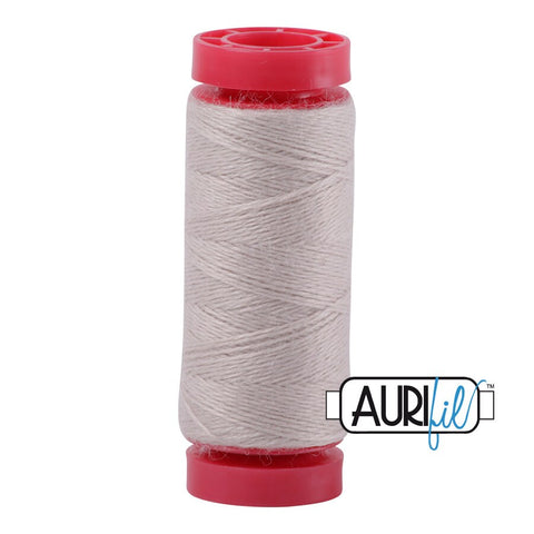 Aurifil LANA WOOL 8345 Oatmeal Beige 12 Weight Wt 50 Meters 54 Yards Spool Quilt Wool Quilting Thread