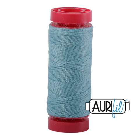 Aurifil LANA WOOL 8825 Ocean Cruise Teal Blue 12 Weight Wt 50 Meters 54 Yards Spool Quilt Wool Quilting Thread