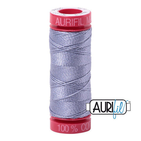 AURIFIL 2524 Grey Violet Purple MAKO 12 Weight Wt 54 Yards Spool Quilt Cotton Quilting Thread