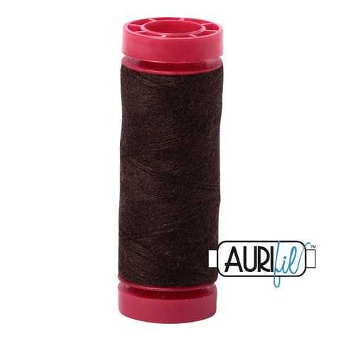 Aurifil LANA WOOL 8361 Dark Chocolate Brown 12 Weight Wt 50 Meters 54 Yards Spool Quilt Wool Quilting Thread