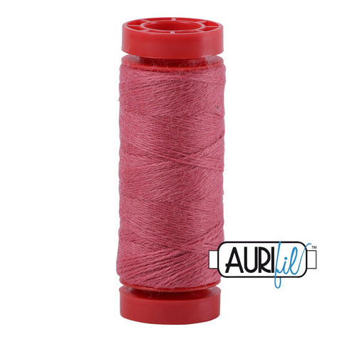 Aurifil LANA WOOL 8431 Rosey Melon Pink 12 Weight Wt 50 Meters 54 Yards Spool Quilt Wool Quilting Thread