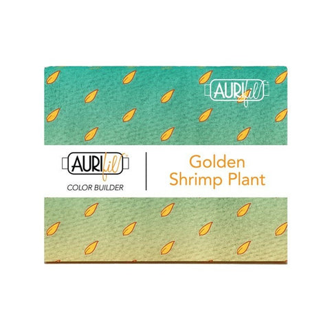 Aurifil Golden Shrimp Plant Color Builder Mako Cotton 50 Weight Large Spool VARIEGATED  Green Quilting Thread Set of 3 2145, 4150, 3817