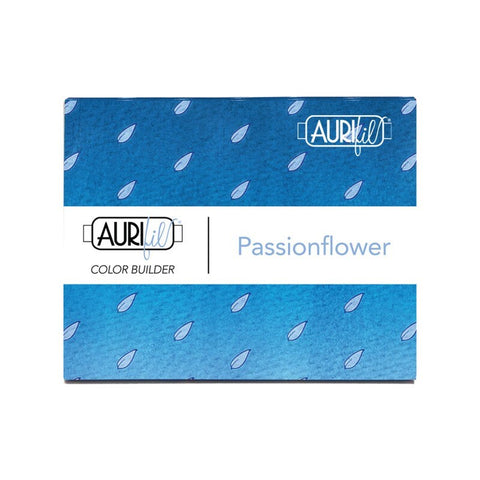 Aurifil Passionflower Color Builder Mako Cotton 50 Weight Large Spool VARIEGATED  Blue Quilting Thread Set of 3 2715, 3770, 4655