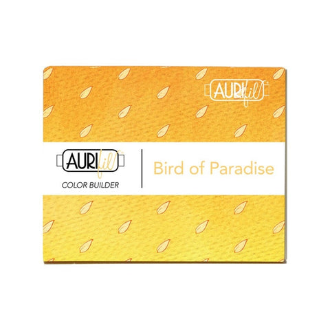Aurifil Bird Of Paradise Color Builder Mako Cotton 50 Weight Large Spool VARIEGATED Yellow Orange Quilting Thread Set of 3  2130, 3920, 4657