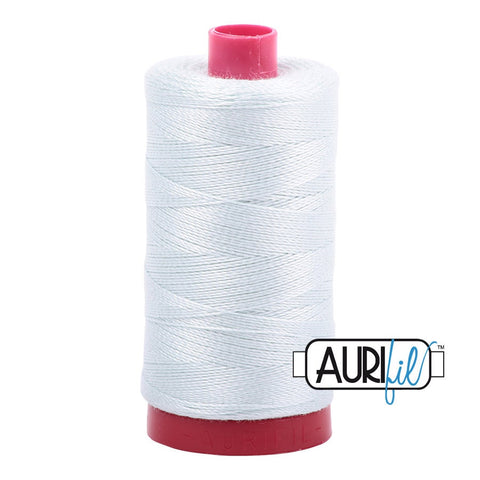 AURIFIL 2800 Mint Ice Blue Gray Grey MAKO 12 Weight Wt 350M 356Yd Spool Quilt Cotton Quilting Thread