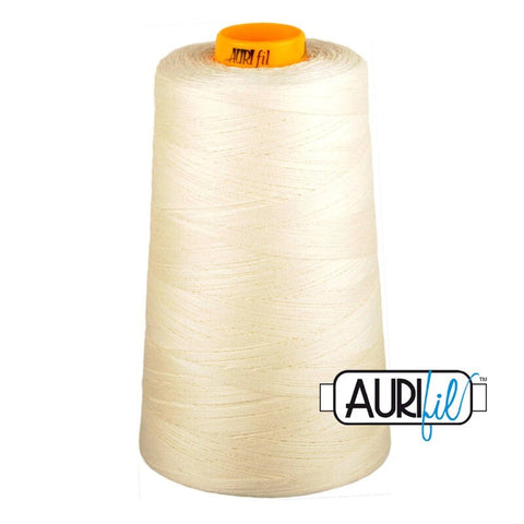 AURIFIL FORTY3 Cone 2026 Chalk Beige Egyptian Mako Cotton 40 40/3 Weight Wt Triple Ply 3000 Meters 3280 Yards Quilt Cotton Quilting Thread