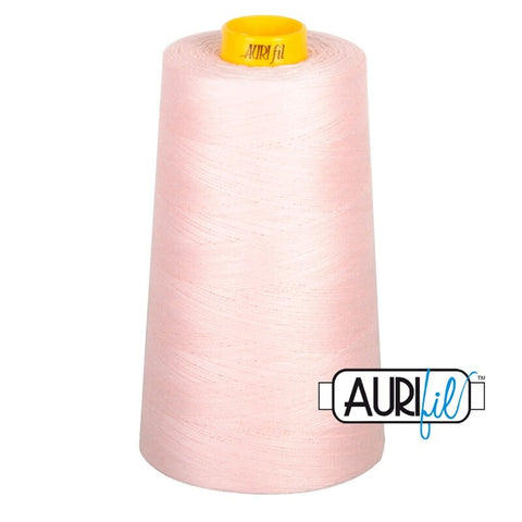 AURIFIL FORTY3 Cone 2410 Pale Baby Pink Egyptian Mako Cotton 40 40/3 Weight Wt Triple Ply 3000 M 3280 Yards Quilt Quilting Thread