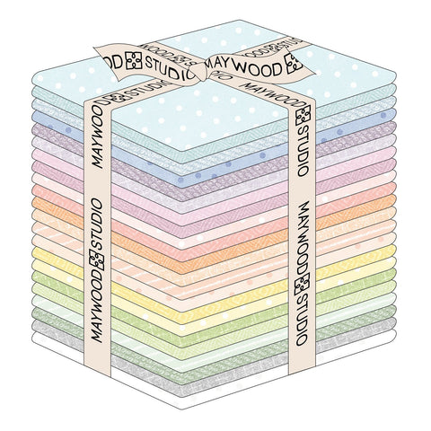 Little Lambies 22 Fat Quarters Soft Pastel Palette Maywood Woolies Flannel Teal Green Yellow Peach Teal Cotton Flannel Fabric FQ