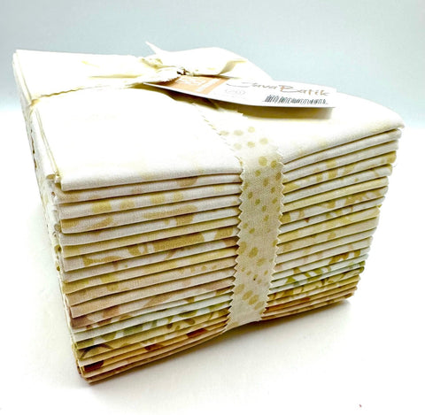 Java Batiks Beige Tan Cream Lights Batik Fat Quarters 20 Fqs Fabric 18 x 22 FQ-MASJAB-TAN