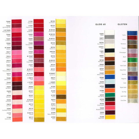 Glide Color Card Thread Wrapped Color Card Book Chart 370 Colors Quilt Quilting Hab Dash Fil-Tec FTC60077