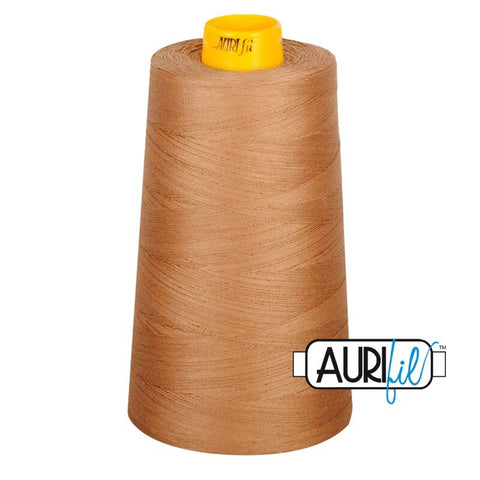 AURIFIL FORTY3 Cone 2340 Cafe Au Lait Tan Mako Cotton 40 40/3 Weight Wt Triple Ply 3000 Meters 3280 Yards Quilt Cotton Quilting Thread